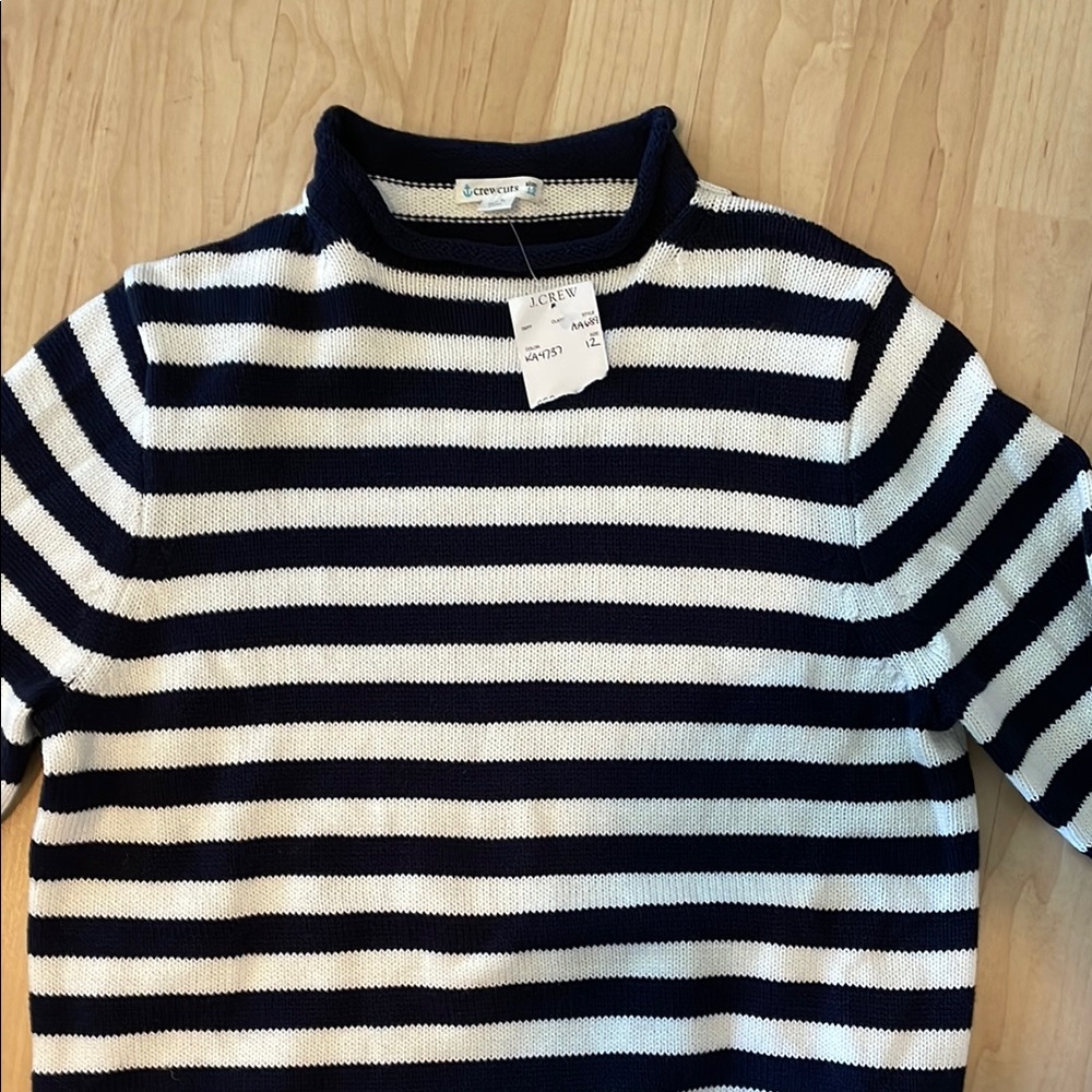 J. Crew Navy and White Striped boys Sweater